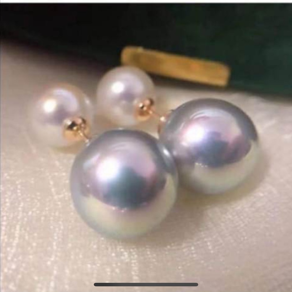 Tahiti Pearl Double Earrings